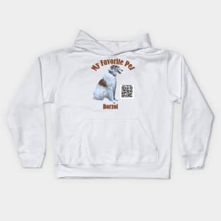 Cute aristocratic dog - BORZOI Kids Hoodie